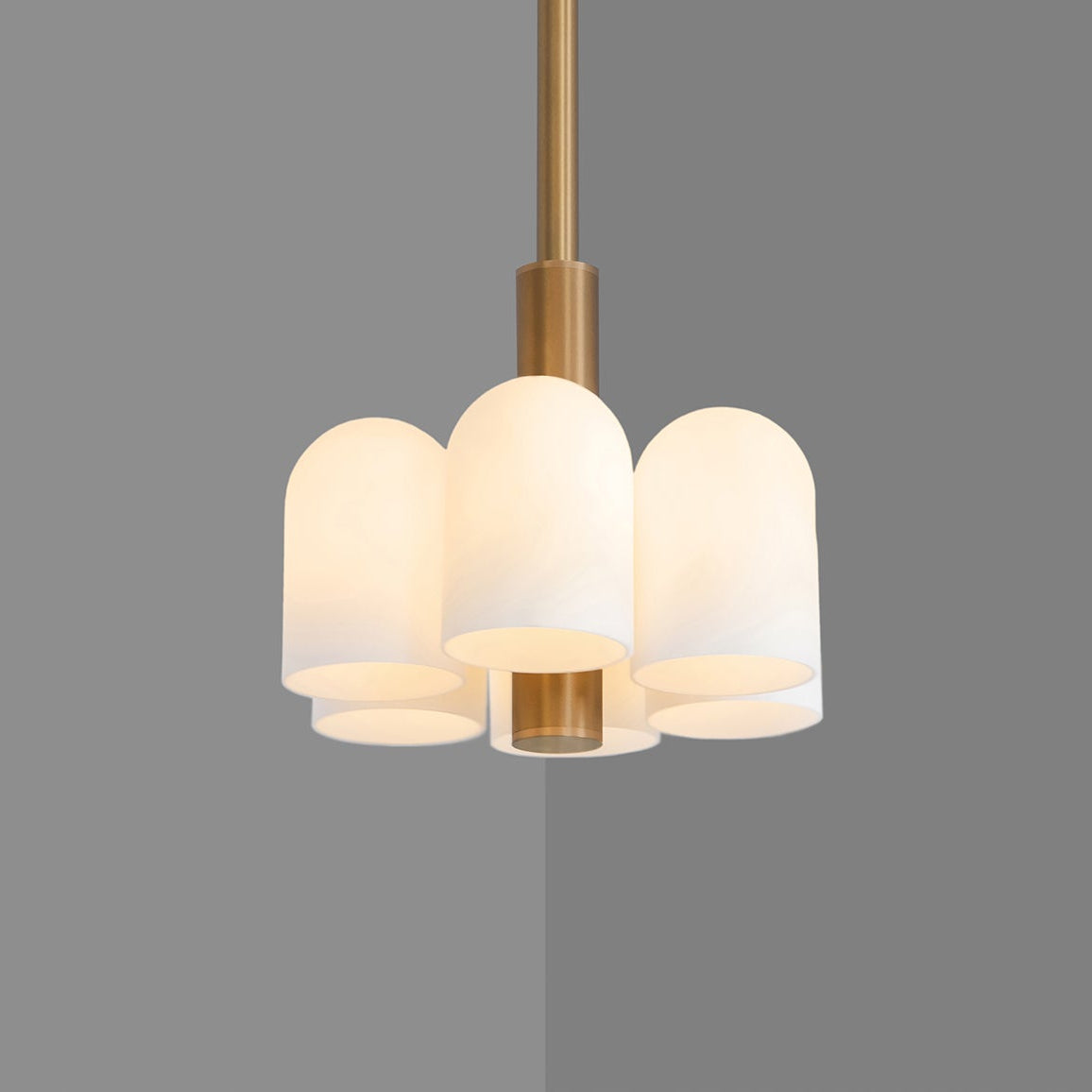 Schwung Odyssey 6 Burnished Brass Chandelier